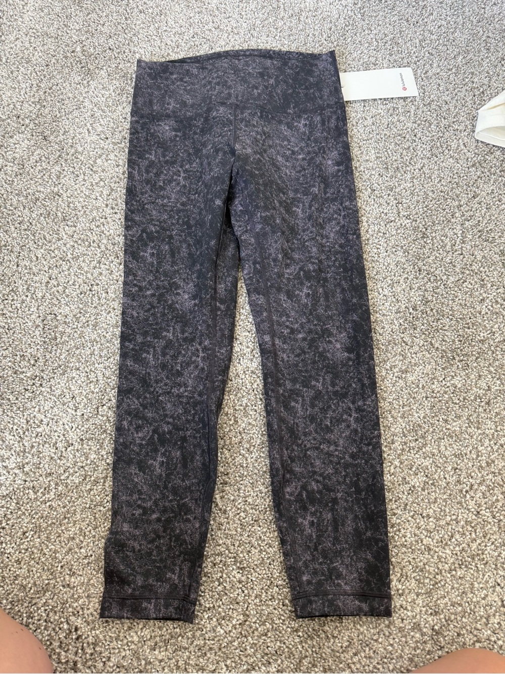 lululemon athletica Black Marble-Effect High-Rise Leggings